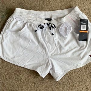 White small board shorts